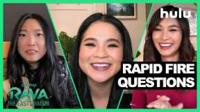 Fast Fire Questions w/ Kelly Marie Tran, Awkwafina, Gemma Chan|Raya and the Last Dragon|Hulu