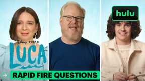 Quick Fire Concerns with the Cast of Luca|Hulu