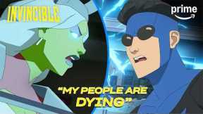 Invincible & Atom Eve Take On Universa | Invincible Season 4 | Clip | Prime Video